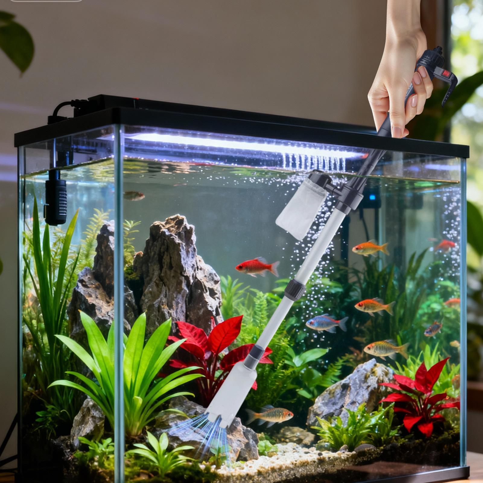 Aquarium Fish Tank Cleaner - منظف حصى حوض السمك بالشفط، أداة