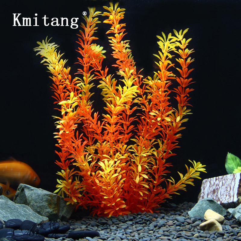 Aquarium Fish Buy - نباتات استوائية اصطناعية بطول 100 سم،