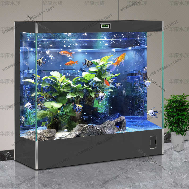 Aquarium Fish Low Maintenance - حوض أسماك زجاجي فائق البياض من