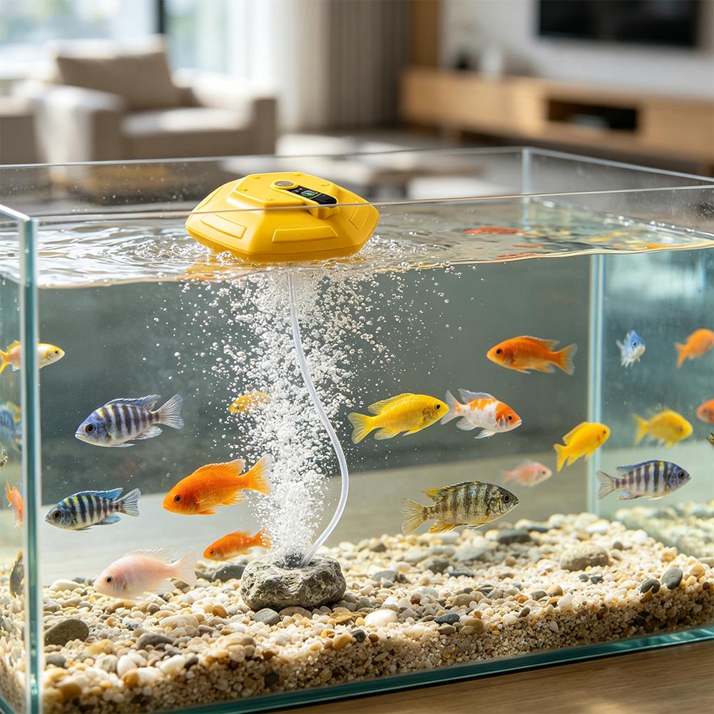 مضخة أكسجين لاسلكية قابلة لإعا - مراجعة Aquarium Fish Buy وسعره