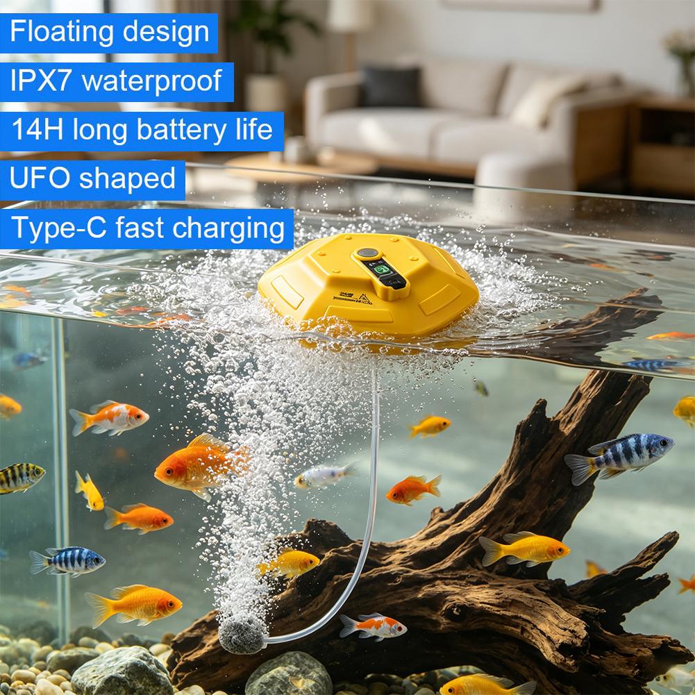 مضخة أكسجين محمولة لأحواض الأس - مراجعة Aquarium Fish Buy وسعره