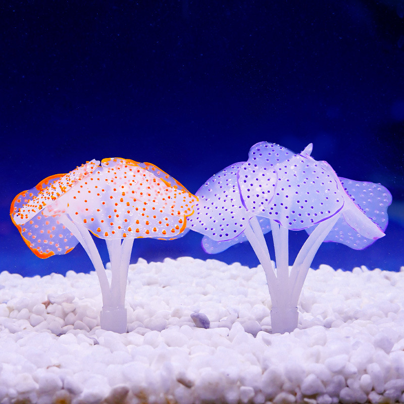 زينة حوض السمك من السيليكون عل - مراجعة Aquarium Fish Glow In The Dark وسعره